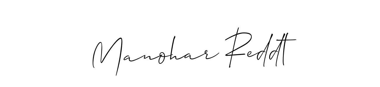 Manohar Reddt stylish signature style. Best Handwritten Sign (Allison_Script) for my name. Handwritten Signature Collection Ideas for my name Manohar Reddt. Manohar Reddt signature style 2 images and pictures png