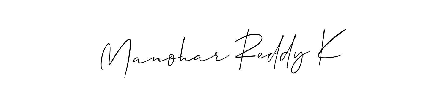 Make a beautiful signature design for name Manohar Reddy K. Use this online signature maker to create a handwritten signature for free. Manohar Reddy K signature style 2 images and pictures png