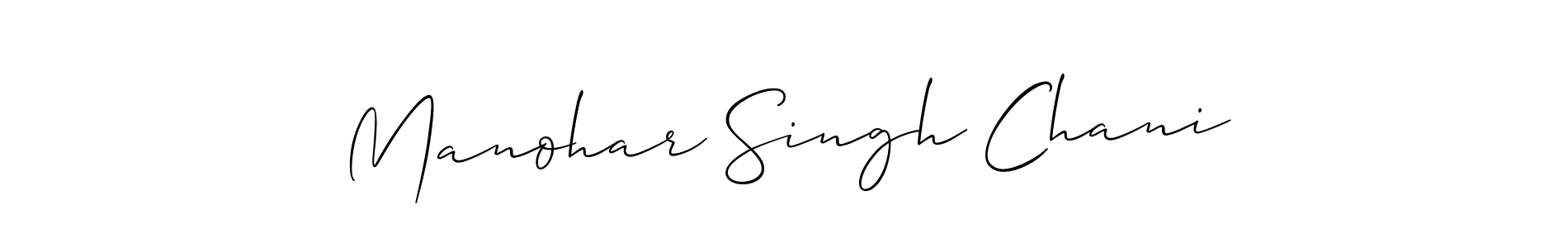 Manohar Singh Chani stylish signature style. Best Handwritten Sign (Allison_Script) for my name. Handwritten Signature Collection Ideas for my name Manohar Singh Chani. Manohar Singh Chani signature style 2 images and pictures png