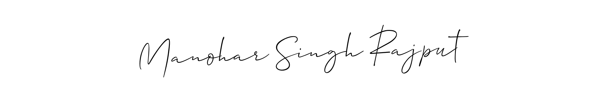 Make a short Manohar Singh Rajput signature style. Manage your documents anywhere anytime using Allison_Script. Create and add eSignatures, submit forms, share and send files easily. Manohar Singh Rajput signature style 2 images and pictures png