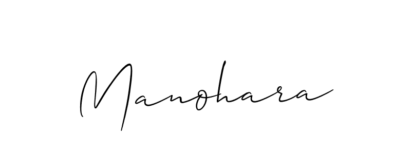 How to make Manohara name signature. Use Allison_Script style for creating short signs online. This is the latest handwritten sign. Manohara signature style 2 images and pictures png