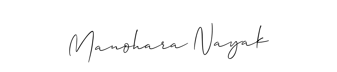 Design your own signature with our free online signature maker. With this signature software, you can create a handwritten (Allison_Script) signature for name Manohara Nayak. Manohara Nayak signature style 2 images and pictures png