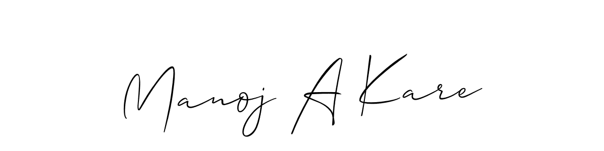 Use a signature maker to create a handwritten signature online. With this signature software, you can design (Allison_Script) your own signature for name Manoj A Kare. Manoj A Kare signature style 2 images and pictures png