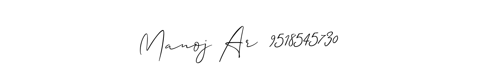 Allison_Script is a professional signature style that is perfect for those who want to add a touch of class to their signature. It is also a great choice for those who want to make their signature more unique. Get Manoj Ar  9518545730 name to fancy signature for free. Manoj Ar  9518545730 signature style 2 images and pictures png