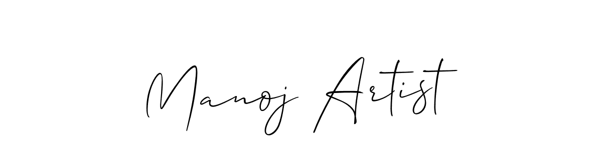 if you are searching for the best signature style for your name Manoj Artist. so please give up your signature search. here we have designed multiple signature styles  using Allison_Script. Manoj Artist signature style 2 images and pictures png