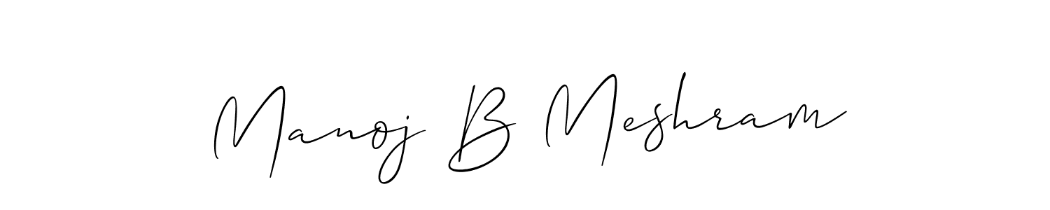 Design your own signature with our free online signature maker. With this signature software, you can create a handwritten (Allison_Script) signature for name Manoj B Meshram. Manoj B Meshram signature style 2 images and pictures png