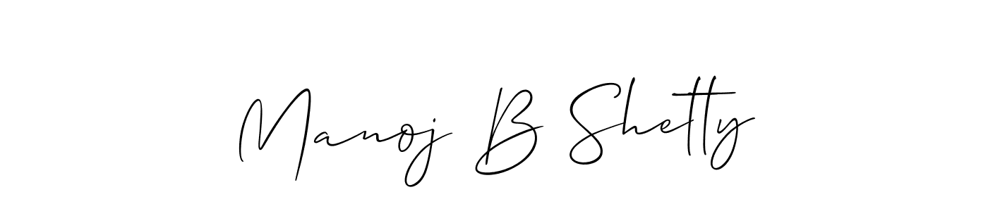 Manoj B Shetty stylish signature style. Best Handwritten Sign (Allison_Script) for my name. Handwritten Signature Collection Ideas for my name Manoj B Shetty. Manoj B Shetty signature style 2 images and pictures png