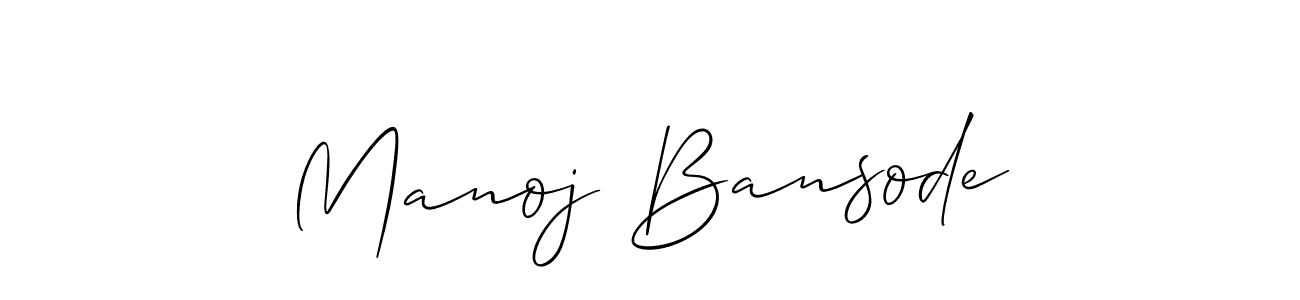 Create a beautiful signature design for name Manoj Bansode. With this signature (Allison_Script) fonts, you can make a handwritten signature for free. Manoj Bansode signature style 2 images and pictures png