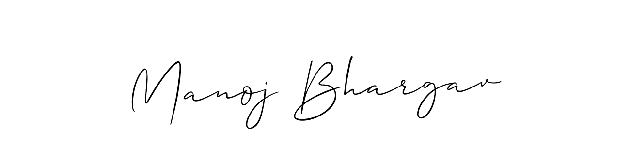 Manoj Bhargav stylish signature style. Best Handwritten Sign (Allison_Script) for my name. Handwritten Signature Collection Ideas for my name Manoj Bhargav. Manoj Bhargav signature style 2 images and pictures png