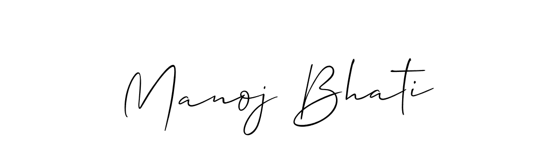 How to make Manoj Bhati signature? Allison_Script is a professional autograph style. Create handwritten signature for Manoj Bhati name. Manoj Bhati signature style 2 images and pictures png