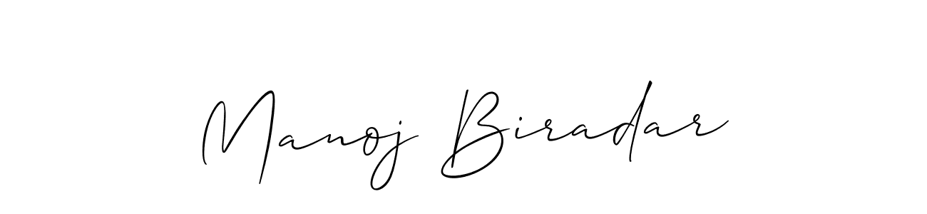 Use a signature maker to create a handwritten signature online. With this signature software, you can design (Allison_Script) your own signature for name Manoj Biradar. Manoj Biradar signature style 2 images and pictures png