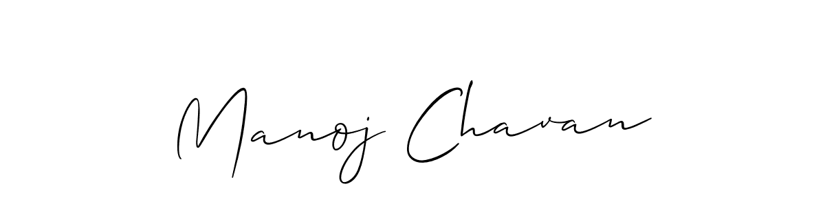 How to make Manoj Chavan name signature. Use Allison_Script style for creating short signs online. This is the latest handwritten sign. Manoj Chavan signature style 2 images and pictures png
