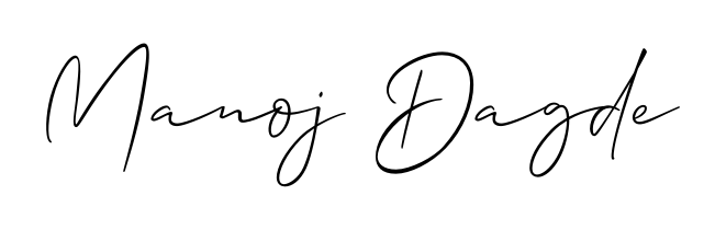 Designed for modern professionals: Manoj Dagde name signature crafted with Allison_Script script. Ready for digital PDF workflows. Manoj Dagde signature style 2 images and pictures png