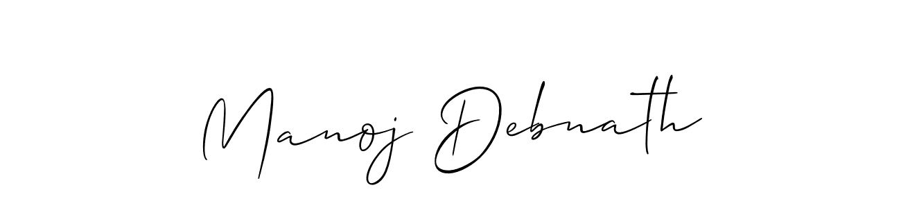 Create a beautiful signature design for name Manoj Debnath. With this signature (Allison_Script) fonts, you can make a handwritten signature for free. Manoj Debnath signature style 2 images and pictures png