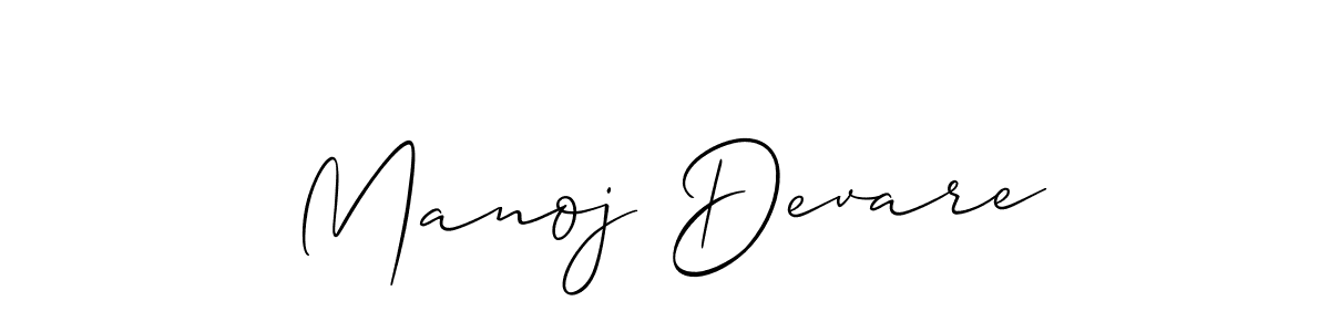Also You can easily find your signature by using the search form. We will create Manoj Devare name handwritten signature images for you free of cost using Allison_Script sign style. Manoj Devare signature style 2 images and pictures png