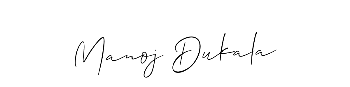 The best way (Allison_Script) to make a short signature is to pick only two or three words in your name. The name Manoj Dukala include a total of six letters. For converting this name. Manoj Dukala signature style 2 images and pictures png