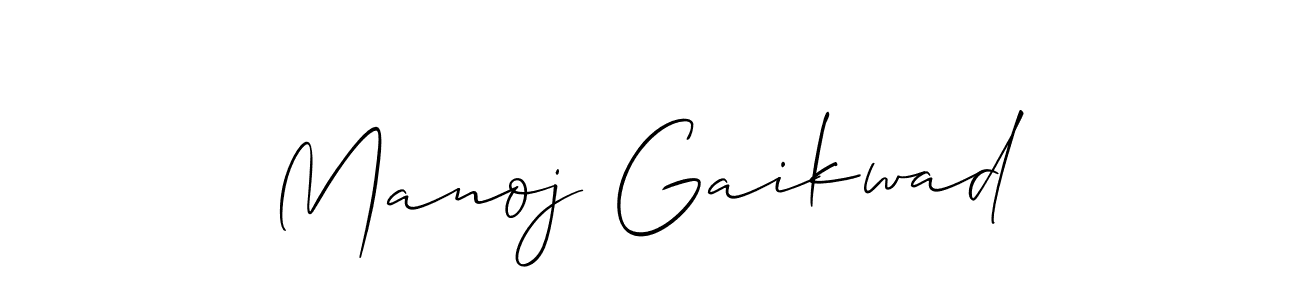 if you are searching for the best signature style for your name Manoj Gaikwad. so please give up your signature search. here we have designed multiple signature styles  using Allison_Script. Manoj Gaikwad signature style 2 images and pictures png