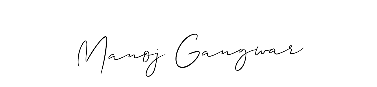 It looks lik you need a new signature style for name Manoj Gangwar. Design unique handwritten (Allison_Script) signature with our free signature maker in just a few clicks. Manoj Gangwar signature style 2 images and pictures png