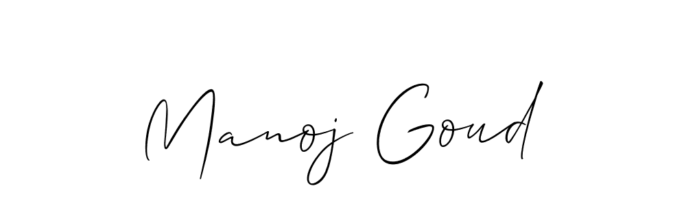 How to Draw Manoj Goud signature style? Allison_Script is a latest design signature styles for name Manoj Goud. Manoj Goud signature style 2 images and pictures png