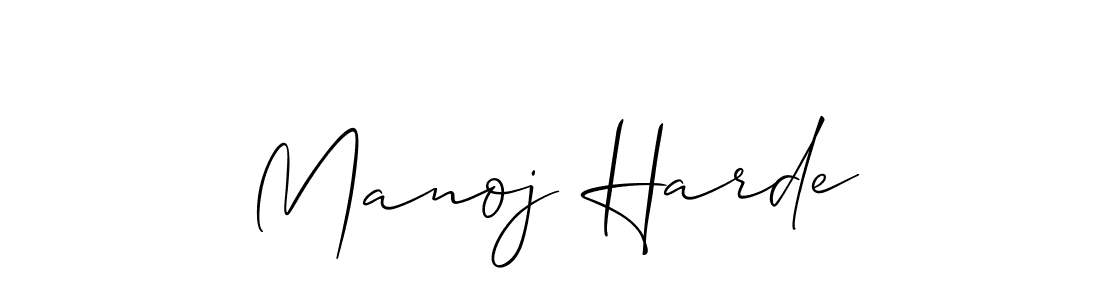 Allison_Script is a professional signature style that is perfect for those who want to add a touch of class to their signature. It is also a great choice for those who want to make their signature more unique. Get Manoj Harde name to fancy signature for free. Manoj Harde signature style 2 images and pictures png