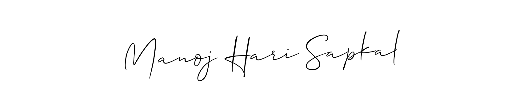 if you are searching for the best signature style for your name Manoj Hari Sapkal. so please give up your signature search. here we have designed multiple signature styles  using Allison_Script. Manoj Hari Sapkal signature style 2 images and pictures png