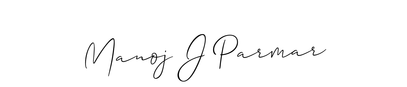 It looks lik you need a new signature style for name Manoj J Parmar. Design unique handwritten (Allison_Script) signature with our free signature maker in just a few clicks. Manoj J Parmar signature style 2 images and pictures png