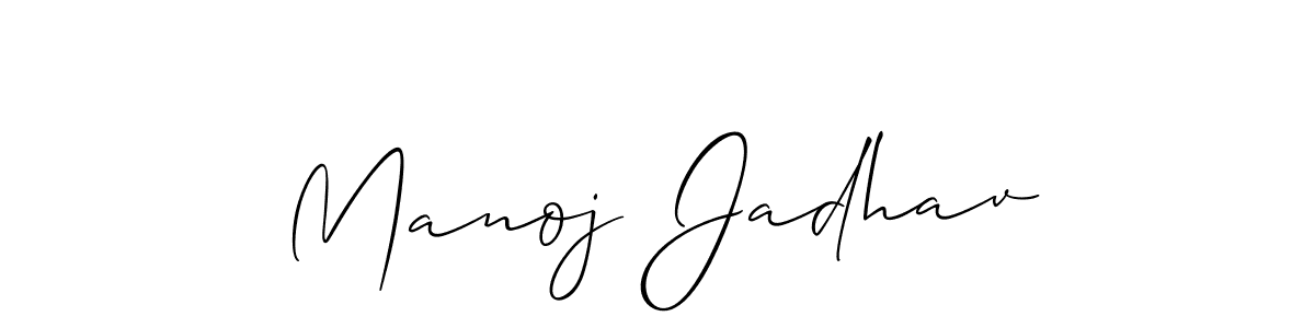 It looks lik you need a new signature style for name Manoj Jadhav. Design unique handwritten (Allison_Script) signature with our free signature maker in just a few clicks. Manoj Jadhav signature style 2 images and pictures png