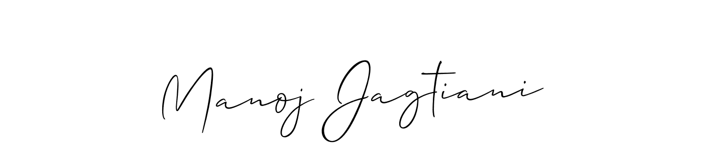 Create a beautiful signature design for name Manoj Jagtiani. With this signature (Allison_Script) fonts, you can make a handwritten signature for free. Manoj Jagtiani signature style 2 images and pictures png