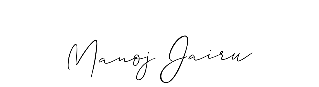 Also we have Manoj Jairu name is the best signature style. Create professional handwritten signature collection using Allison_Script autograph style. Manoj Jairu signature style 2 images and pictures png