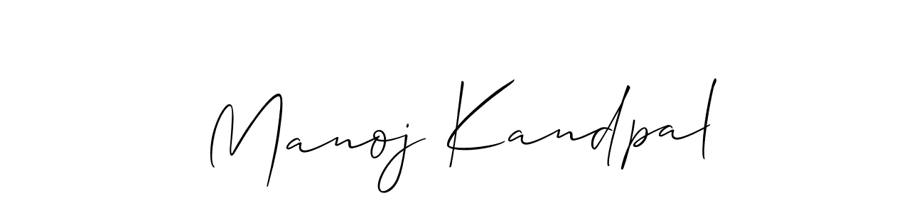 Make a beautiful signature design for name Manoj Kandpal. With this signature (Allison_Script) style, you can create a handwritten signature for free. Manoj Kandpal signature style 2 images and pictures png