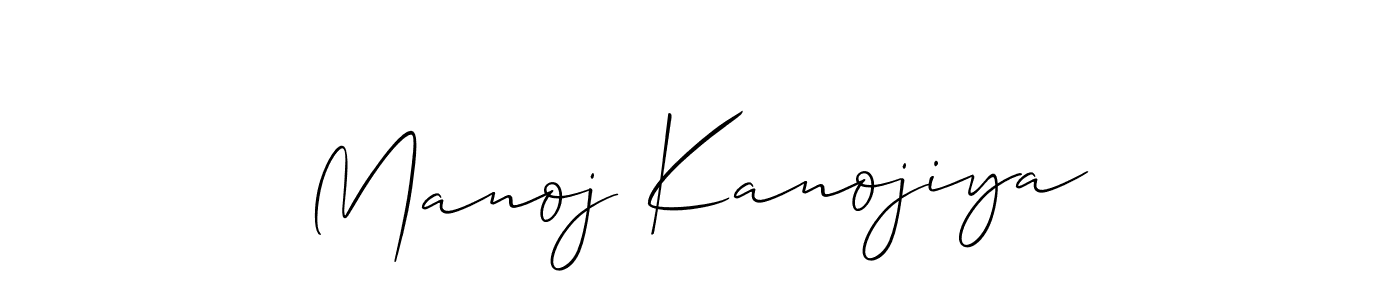 Manoj Kanojiya stylish signature style. Best Handwritten Sign (Allison_Script) for my name. Handwritten Signature Collection Ideas for my name Manoj Kanojiya. Manoj Kanojiya signature style 2 images and pictures png