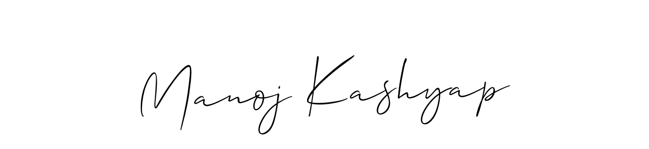 You should practise on your own different ways (Allison_Script) to write your name (Manoj Kashyap) in signature. don't let someone else do it for you. Manoj Kashyap signature style 2 images and pictures png