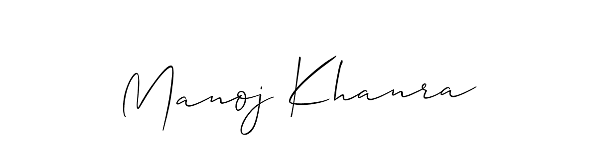 Allison_Script is a professional signature style that is perfect for those who want to add a touch of class to their signature. It is also a great choice for those who want to make their signature more unique. Get Manoj Khanra name to fancy signature for free. Manoj Khanra signature style 2 images and pictures png