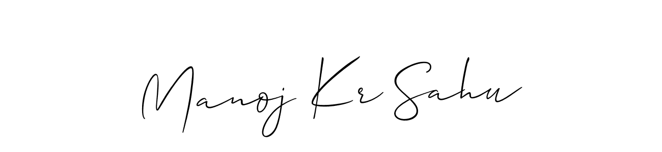 Also we have Manoj Kr Sahu name is the best signature style. Create professional handwritten signature collection using Allison_Script autograph style. Manoj Kr Sahu signature style 2 images and pictures png