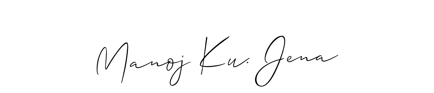 Manoj Ku. Jena stylish signature style. Best Handwritten Sign (Allison_Script) for my name. Handwritten Signature Collection Ideas for my name Manoj Ku. Jena. Manoj Ku. Jena signature style 2 images and pictures png