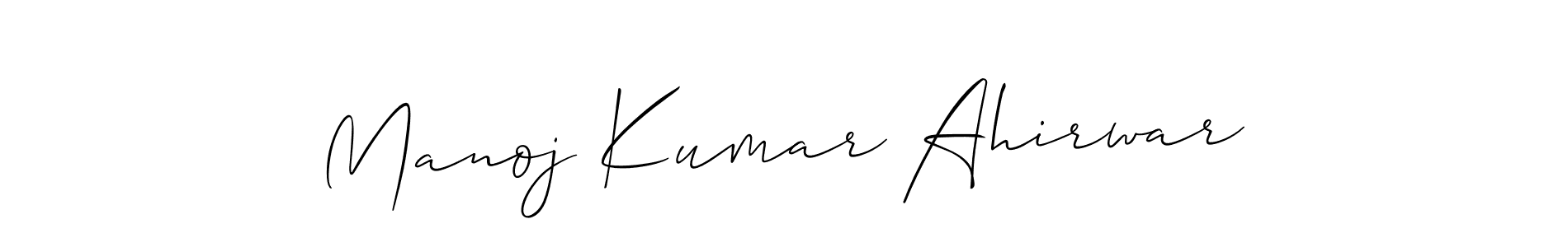 The best way (Allison_Script) to make a short signature is to pick only two or three words in your name. The name Manoj Kumar Ahirwar include a total of six letters. For converting this name. Manoj Kumar Ahirwar signature style 2 images and pictures png