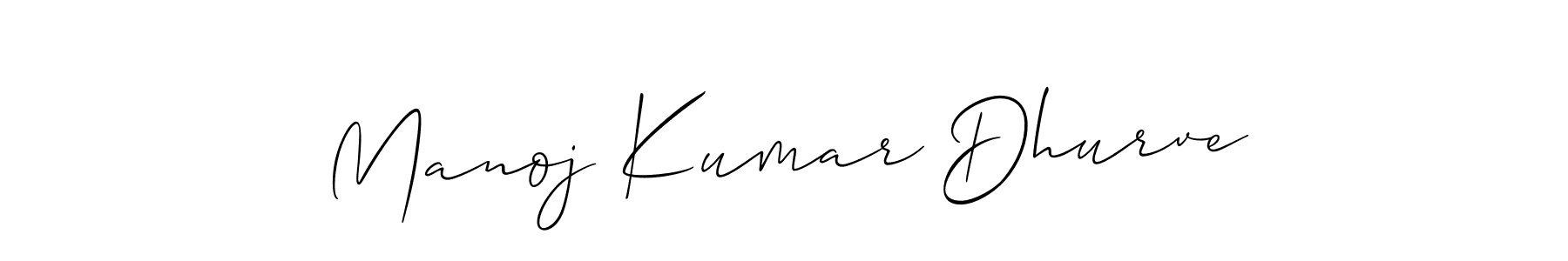 Design your own signature with our free online signature maker. With this signature software, you can create a handwritten (Allison_Script) signature for name Manoj Kumar Dhurve. Manoj Kumar Dhurve signature style 2 images and pictures png