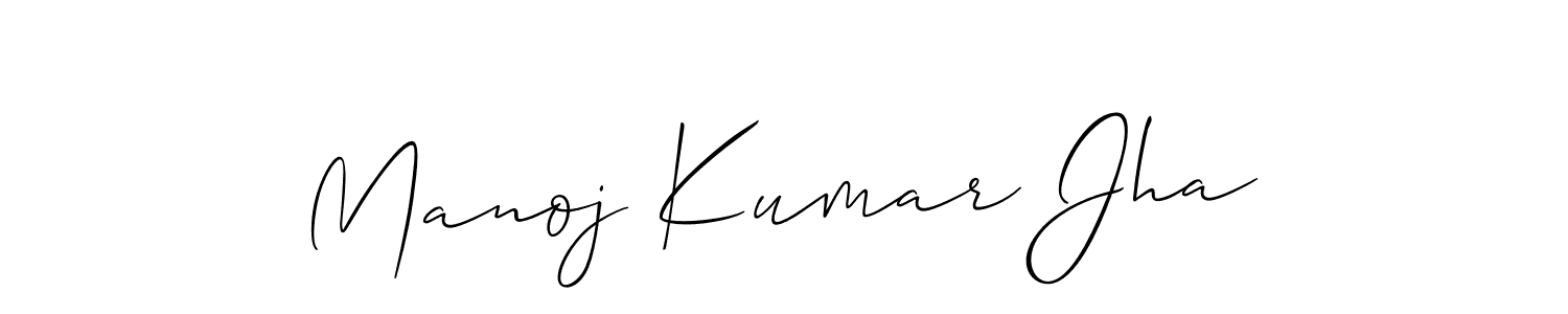 Design your own signature with our free online signature maker. With this signature software, you can create a handwritten (Allison_Script) signature for name Manoj Kumar Jha. Manoj Kumar Jha signature style 2 images and pictures png