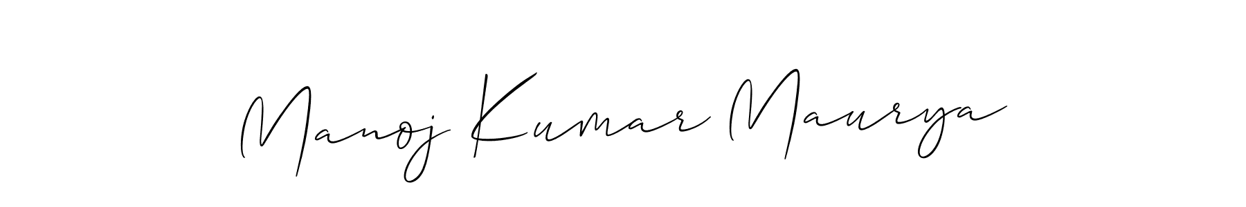 Make a beautiful signature design for name Manoj Kumar Maurya. With this signature (Allison_Script) style, you can create a handwritten signature for free. Manoj Kumar Maurya signature style 2 images and pictures png