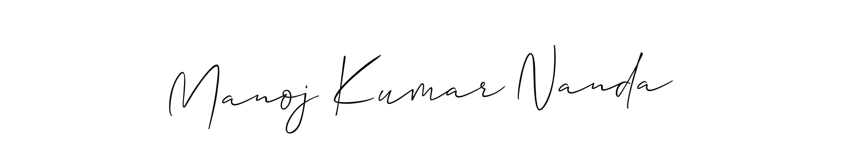 Make a short Manoj Kumar Nanda signature style. Manage your documents anywhere anytime using Allison_Script. Create and add eSignatures, submit forms, share and send files easily. Manoj Kumar Nanda signature style 2 images and pictures png