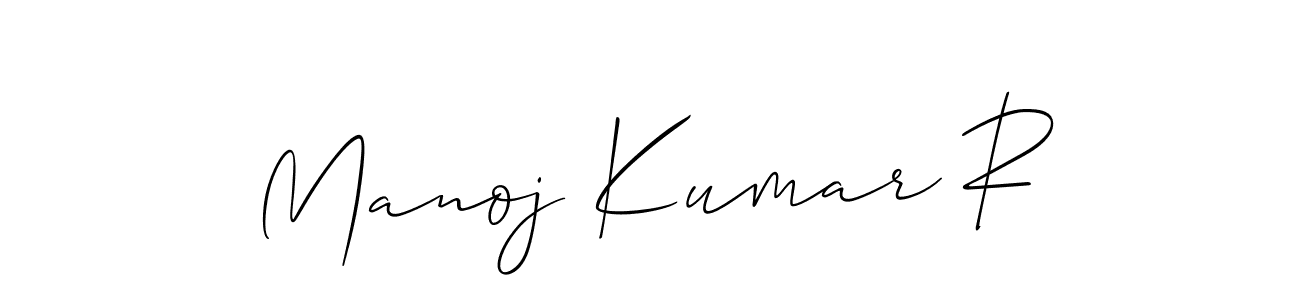How to Draw Manoj Kumar R signature style? Allison_Script is a latest design signature styles for name Manoj Kumar R. Manoj Kumar R signature style 2 images and pictures png