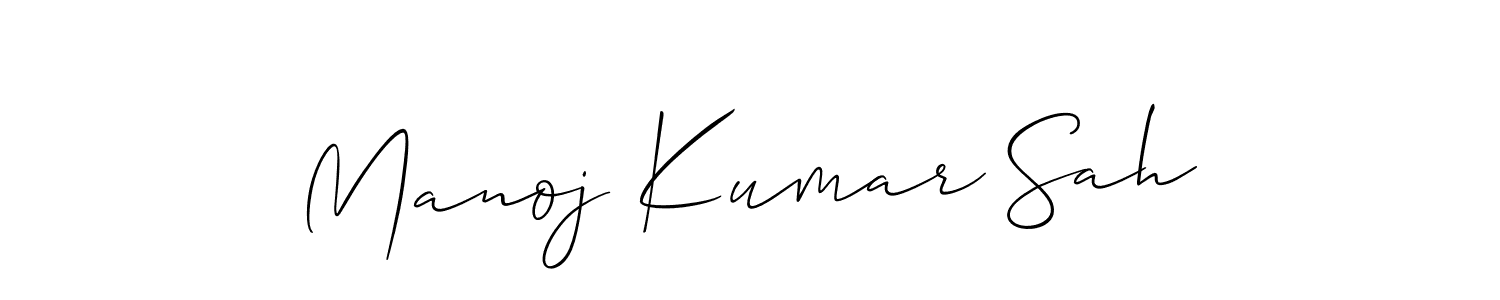 How to Draw Manoj Kumar Sah signature style? Allison_Script is a latest design signature styles for name Manoj Kumar Sah. Manoj Kumar Sah signature style 2 images and pictures png