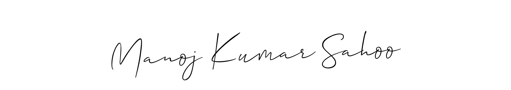 Design your own signature with our free online signature maker. With this signature software, you can create a handwritten (Allison_Script) signature for name Manoj Kumar Sahoo. Manoj Kumar Sahoo signature style 2 images and pictures png