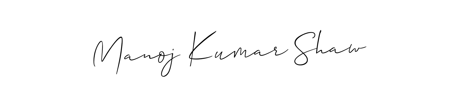 How to Draw Manoj Kumar Shaw signature style? Allison_Script is a latest design signature styles for name Manoj Kumar Shaw. Manoj Kumar Shaw signature style 2 images and pictures png