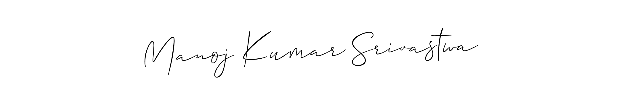 Create a beautiful signature design for name Manoj Kumar Srivastwa. With this signature (Allison_Script) fonts, you can make a handwritten signature for free. Manoj Kumar Srivastwa signature style 2 images and pictures png