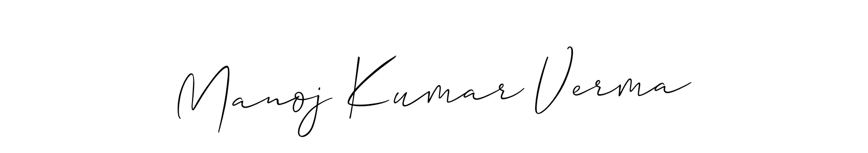 Also You can easily find your signature by using the search form. We will create Manoj Kumar Verma name handwritten signature images for you free of cost using Allison_Script sign style. Manoj Kumar Verma signature style 2 images and pictures png