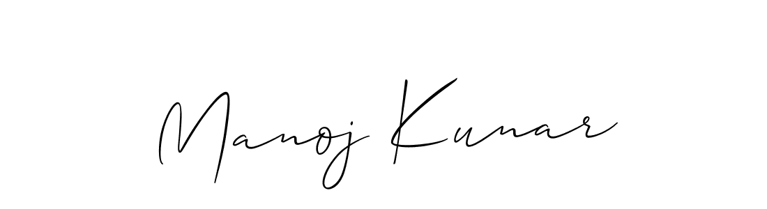 Manoj Kunar stylish signature style. Best Handwritten Sign (Allison_Script) for my name. Handwritten Signature Collection Ideas for my name Manoj Kunar. Manoj Kunar signature style 2 images and pictures png