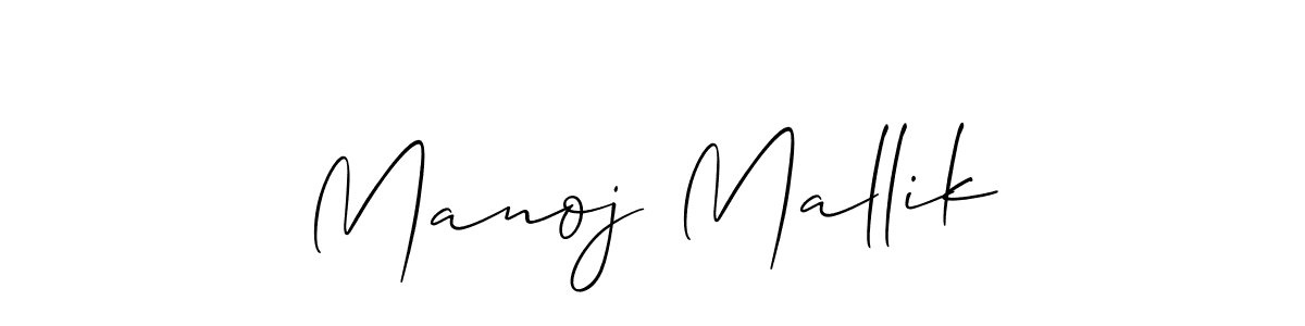 Make a beautiful signature design for name Manoj Mallik. With this signature (Allison_Script) style, you can create a handwritten signature for free. Manoj Mallik signature style 2 images and pictures png