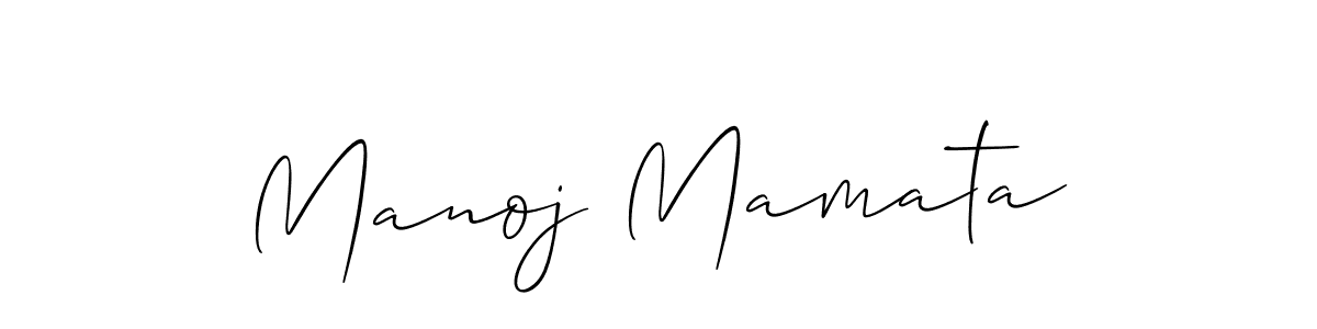 Create a beautiful signature design for name Manoj Mamata. With this signature (Allison_Script) fonts, you can make a handwritten signature for free. Manoj Mamata signature style 2 images and pictures png