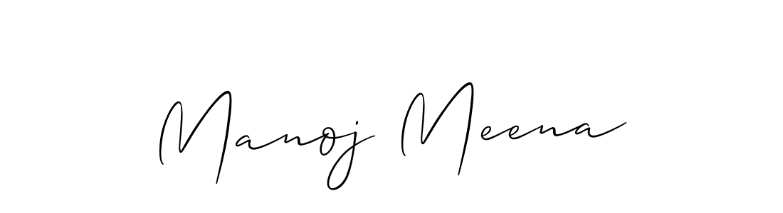 Use a signature maker to create a handwritten signature online. With this signature software, you can design (Allison_Script) your own signature for name Manoj Meena. Manoj Meena signature style 2 images and pictures png